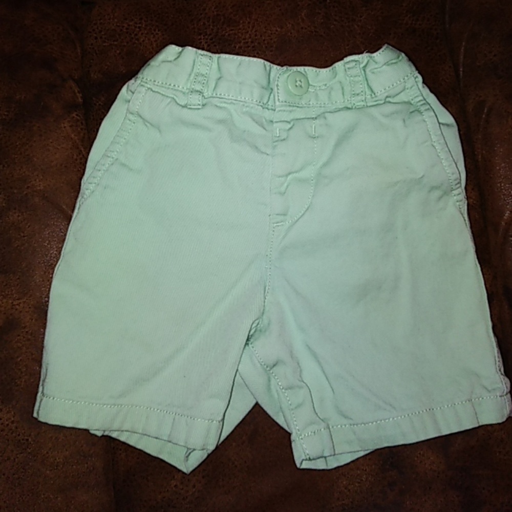 Seafoam toddler boy khaki shorts.